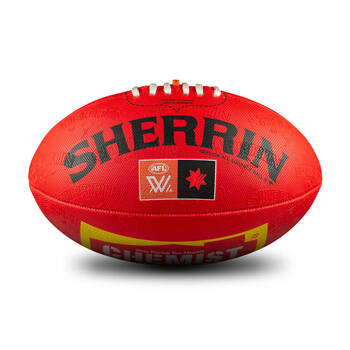 Sherrin AFLW Replica All Surface Synthetic Rubber Football Size 4 Red