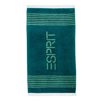 Esprit Cotton Beach Towel w/ Fringes 100x180cm - Panama Teal