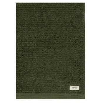 Esprit 600GSM Porto Ribbed Combed Cotton Bath Towel 68x137cm Olive Khaki Green