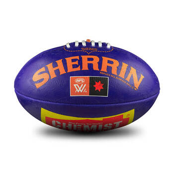 Sherrin AFLW Replica All Surface Synthetic Rubber Football Size 4 Purple