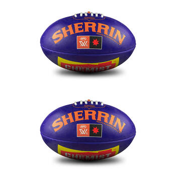 2PK Sherrin AFLW Replica All Surface Synthetic Rubber Football Size 4 Purple