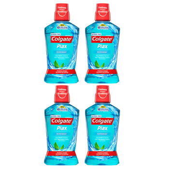 4PK 500ml Colgate Plax Mouthwash - Peppermint
