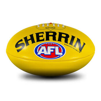 Sherrin PVC AFL Outdoor Recreational Play Replica Football Size 5 Yellow
