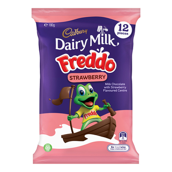 12pc Cadbury 168g Dairy Milk Chocolate Strawberry Freddo Sharepack
