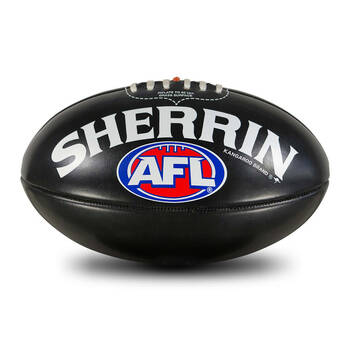 Sherrin PVC AFL Outdoor Recreational Play Replica Football Size 5 Black