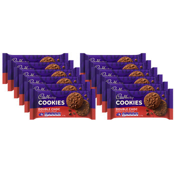 12pc Cadbury Cookie Soft Double Chocolate Sweet Biscuits 156g