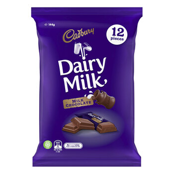 12pc Cadbury 144g Dairy Milk Chocolate Sharepack