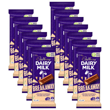 13pc Cadbury Dairy Milk Breakaway 180g Chocolate Confectionery