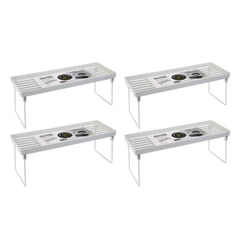 4PK Lemon & Lime Collapsible Kitchen Shelf Rack 39.5X14X15.5cm