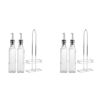 2PK Kitchenworks Glass Oil & Vinegar Set Kitchen Accessories 270ml