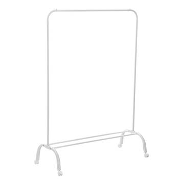 Boxsweden Metal Garment Rack w/ Wheels 110x154cm - White