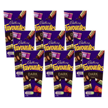 9PK Cadbury Favourites Dark 352g Chocolate Confectionery