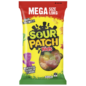 Sourpatch Kids Mega Size Party Bag Confectionery Treats 1.5kg