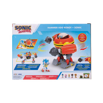 Sonic The Hedgehog Hammer Egg Robot Battleset w/ Figure Playset 2.5inch