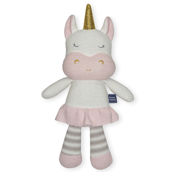 Living Textiles Baby/Newborn Kenzie the Unicorn Knitted Toy