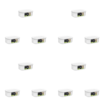 12PK Lemon & Lime 460ML Fresh Seal Canister Food Storage - White