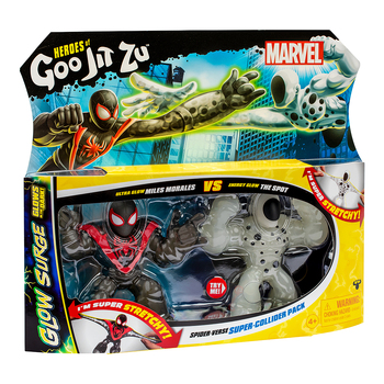 2pc Heroes Of Goo Jit Zu Marvel S9 Glow Surge Versus Mini Stretchy Toys 4y+