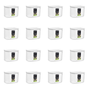 16PK Lemon & Lime 1L/14.5cm Fresh Seal Canister - White