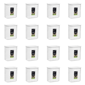 16PK Lemon & Lime 1.5L/17cm Fresh Seal Canister - White