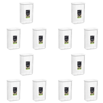 12PK Lemon & Lime 2L/22.5cm Fresh Seal Canister - White