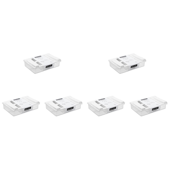 6PK Boxsweden 32.5cm Crystal Undershelf Fridge Drawer Large - White