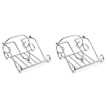 2PK Entree Kitchen Stylish Scroll Napkin Holder Serviette Dispenser Chrome