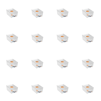 16PK Boxsweden Crystal Tidy Box Container w/ Lid 1.5L/17.5cm - Clear