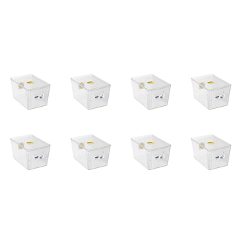 8PK Boxsweden Crystal Tidy Box Container w/ Lid 5.6L/26cm - Clear