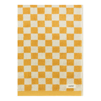 Esprit 800GSM Zenith Bathroom Cotton Bath Mat Checkered Honey Yellow