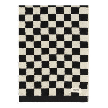 Esprit 800GSM Zenith Bathroom Cotton Bath Mat Checkered Onyx Black