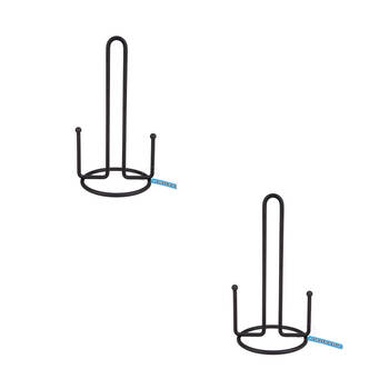 2PK Entrée Deluxe Paper Towel Holder 29cm Roll Dispenser Stand - Black