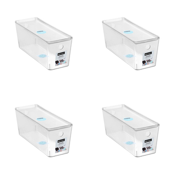 4PK Boxsweden Crystal Tidy Box Container w/ Lid 5L/35cm - Clear