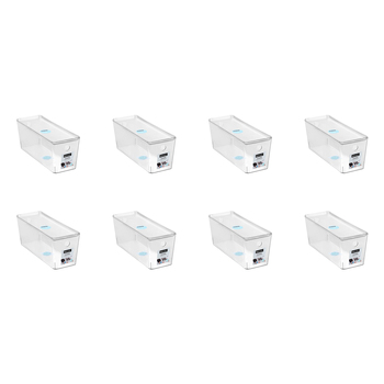 8PK Boxsweden Crystal Tidy Box Container w/ Lid 5L/35cm - Clear