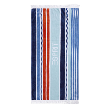 Esprit Cotton Beach Towel 80x160cm - Sunscape Cobalt