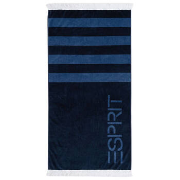 Esprit Horizon Cotton Beach Towel 400gsm 80cm x 160cm Black Stripes
