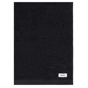 Esprit 600GSM Porto Cotton Ribbed Bath Sheet 74x168cm Onyx Black