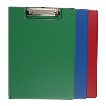 3PK Marbig PP Clipfolder A4 File Organiser Folder w/ Clip - Assorted