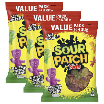 3PK Sour Patch Kids Candy Sweets Confectionery/Lollies