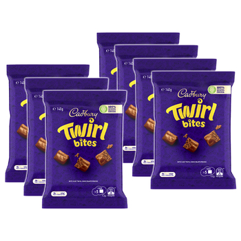 7PK Cadbury Dairy Milk Twirl Chocolate Bites Bag 140g