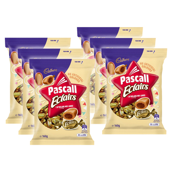 6PK Cadbury Pascall Eclairs Caramel Chocolate Lollies 160g