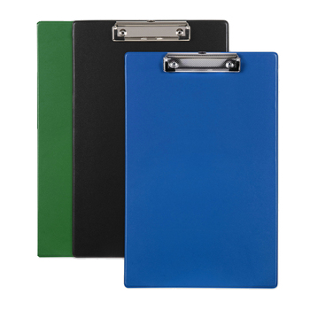 3PK Marbig A4 File Document PVC Clipboard w/ Clip - Assorted