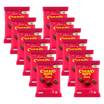 12pc Cadbury Cherry Ripe Minis 150g Chocolate Confectionery