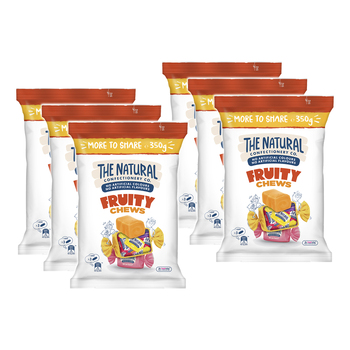 6PK The Natural Confectionery Co. Fruity Chews Share Bag 350g