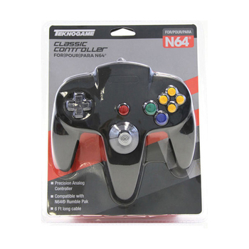 Teknogame Nintendo 64 Controller Replica Video Game Accesories Black