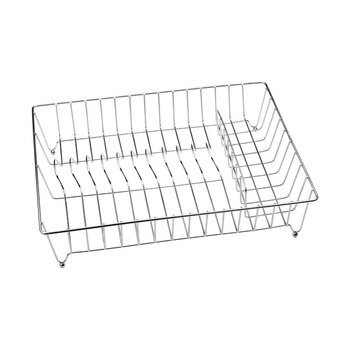 Eterna Stainless Steel Dish Drainer/Kitchen Draining Caddy Silver 42cm