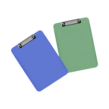 2PK Marbig Pro Plastic A4 Clipboard w/ Metal Clip - Assorted