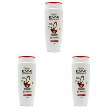 3PK Loreal 700ml Shampoo Repairing Total Repair 5 Damaged Hair