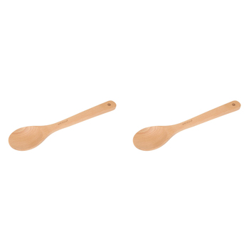 2PK Wiltshire Beechwood Solid Spoon Stirrer Kitchen Utensil