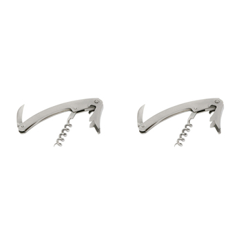 2PK Wiltshire Stainless Steel Waiters Friend Corkscrew/Bottle Opener