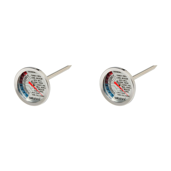 2PK Wiltshire Stainless Steel 5cm Dial Meat Thermometer
